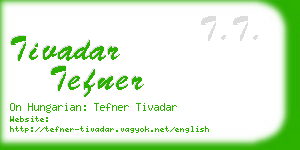 tivadar tefner business card